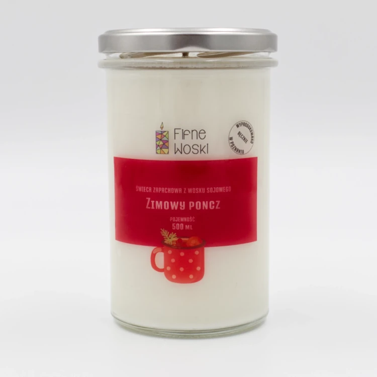 ZIMOWY PONCZ - świeca sojowa 500 ml