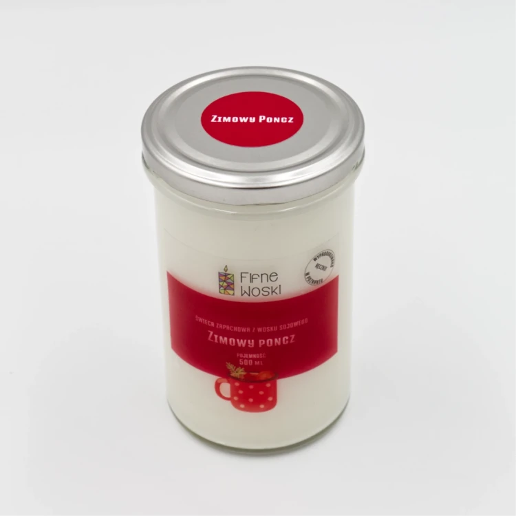 ZIMOWY PONCZ - świeca sojowa 500 ml
