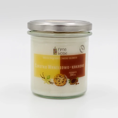 Fifne Woski CIASTECZKO WANILIOWO-KAKAOWE - świeca sojowa 300 ml