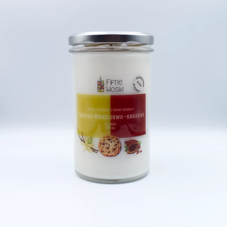 Ciasteczko Waniliowo-Kakaowe - świeca sojowa 500 ml