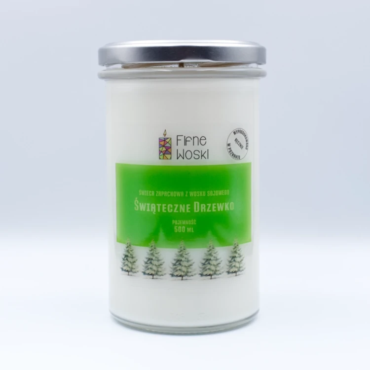ŚWIĄTECZNE DRZEWKO - świeca sojowa 500 ml
