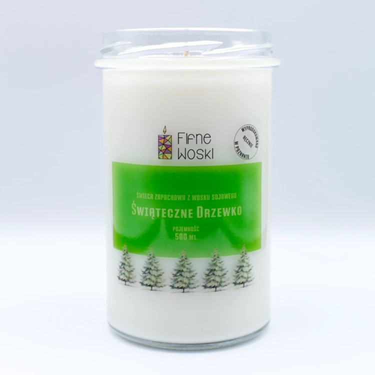 ŚWIĄTECZNE DRZEWKO - świeca sojowa 500 ml