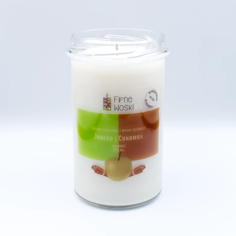 JABŁKO I CYNAMON - świeca sojowa 500 ml