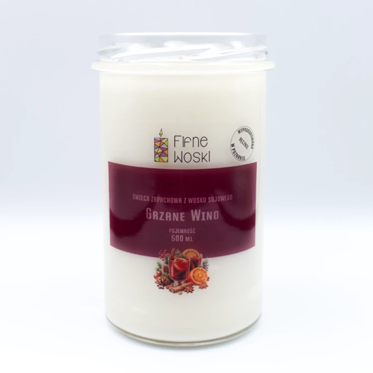 GRZANE WINO - świeca sojowa 500 ml