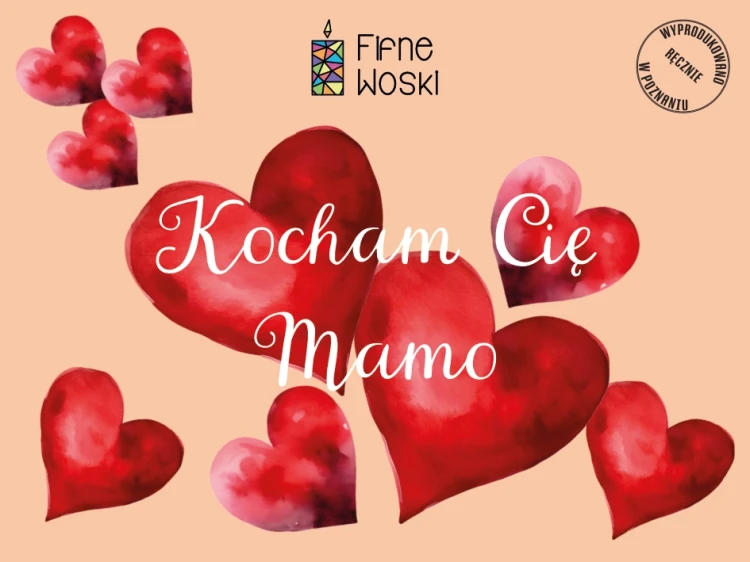 świeca na Dzień Matki "Kocham Cię mamo"