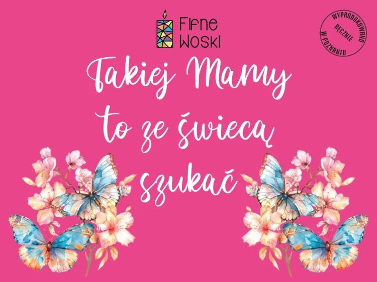 świeca na Dzień Matki "Takiej mamy to ze świecą szukać"