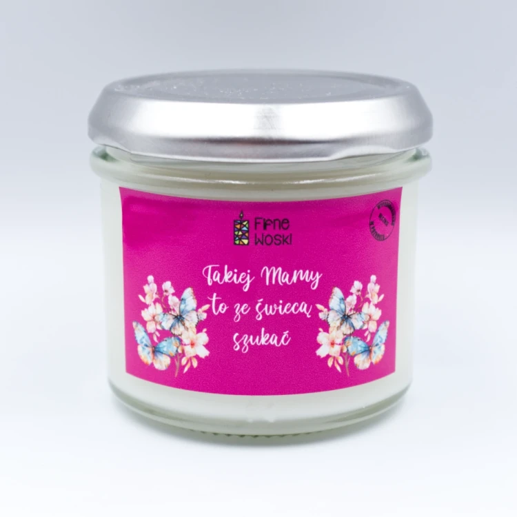 Świeca sojowa na Dzień Matki - zapach Brzoskwinia i Płatki Róży (100 ml)