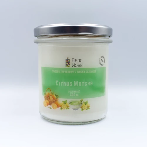 CITRUS MATCHA - świeca sojowa 300 ml