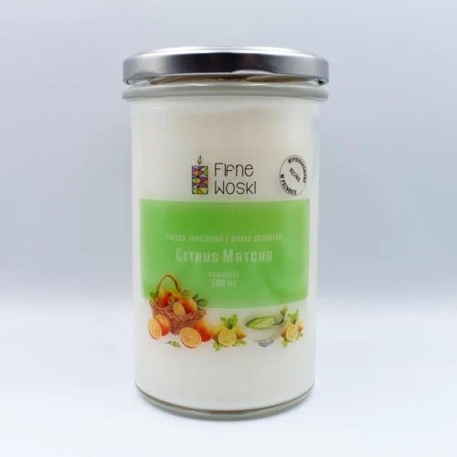 CITRUS MATCHA - świeca sojowa 500 ml