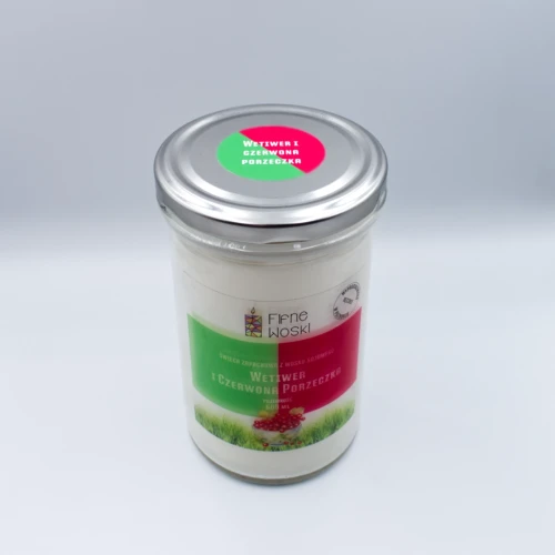 świeca sojowa wetiwer i czerwona porzeczka 500 ml 1.webp