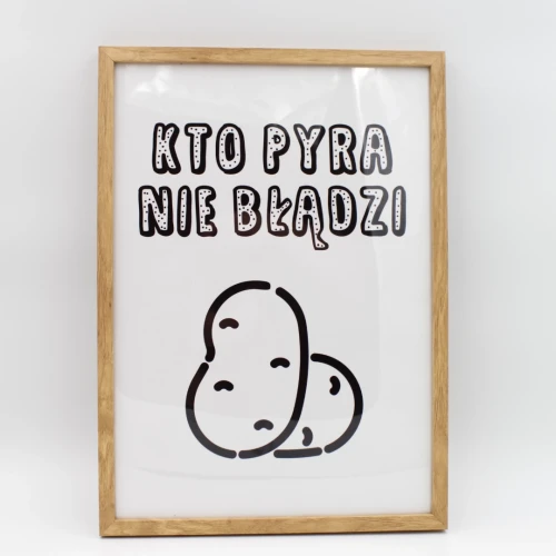 Plakat kto pyra nie błądzi A3