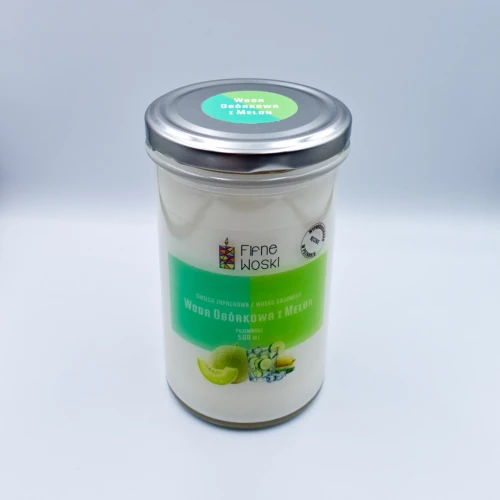Świeca sojowa woda ogórkowa i melon 500 ml 2.webp