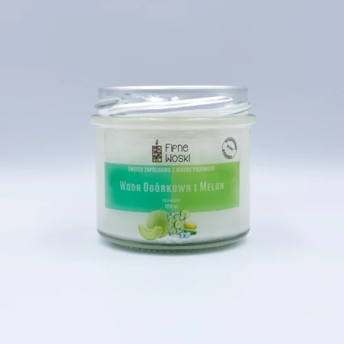 Świeca sojowa woda ogórkowa i melon 100 ml.webp