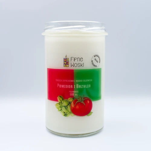 świeca sojowa fifne woski  pomidor bazylia 500 ml 1.webp