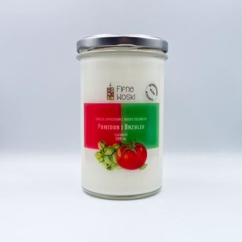świeca sojowa fifne woski  pomidor bazylia 500 ml.webp