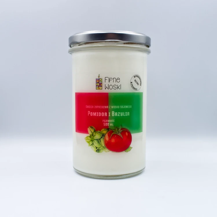 świeca sojowa fifne woski  pomidor bazylia 500 ml.webp