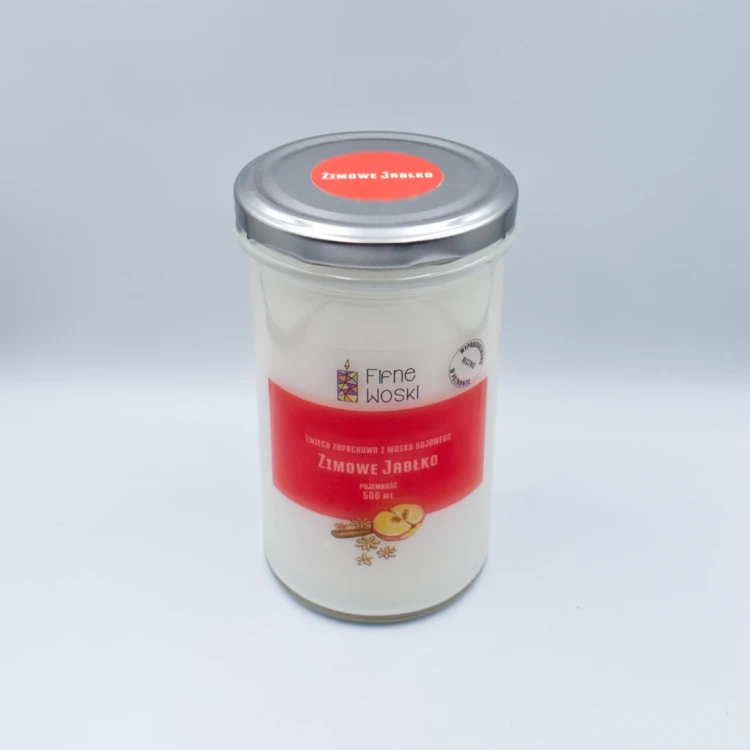 fifne woski świeca sojowa zimowe jabłko 500 ml 2.webp