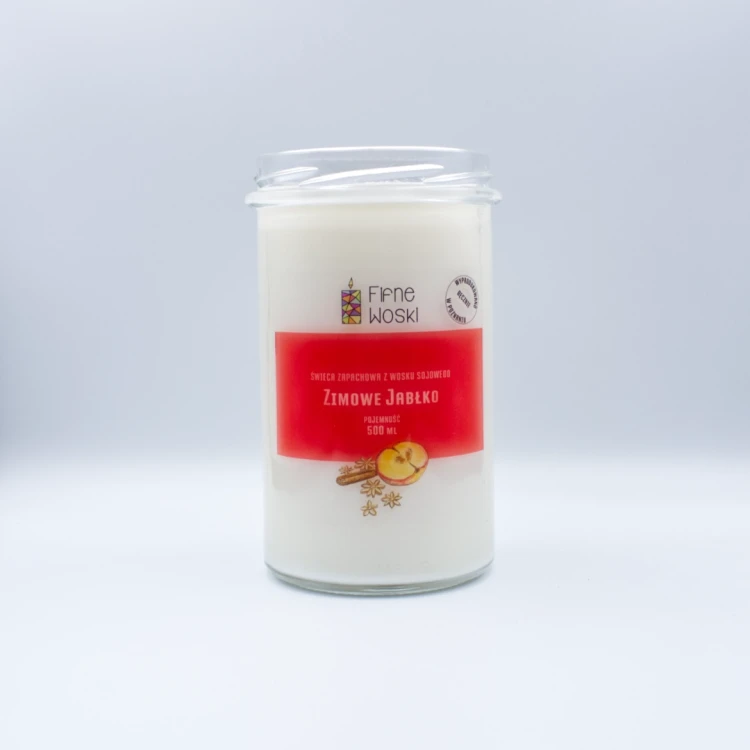 fifne woski świeca sojowa zimowe jabłko 500 ml 1.webp