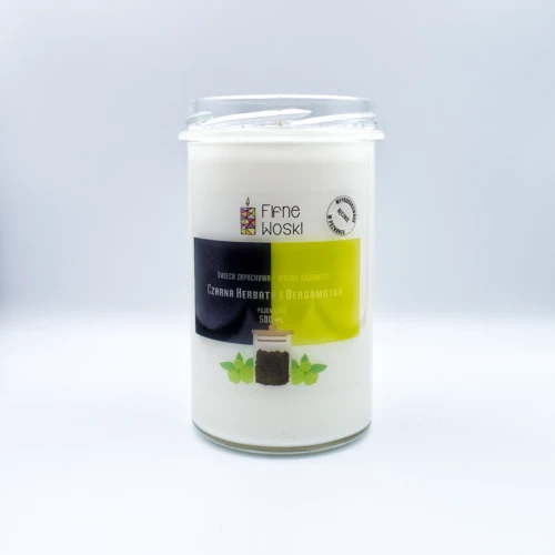 fifne woski świeca sojowa czarna herbata i bergamotka 500 ml 1.webp