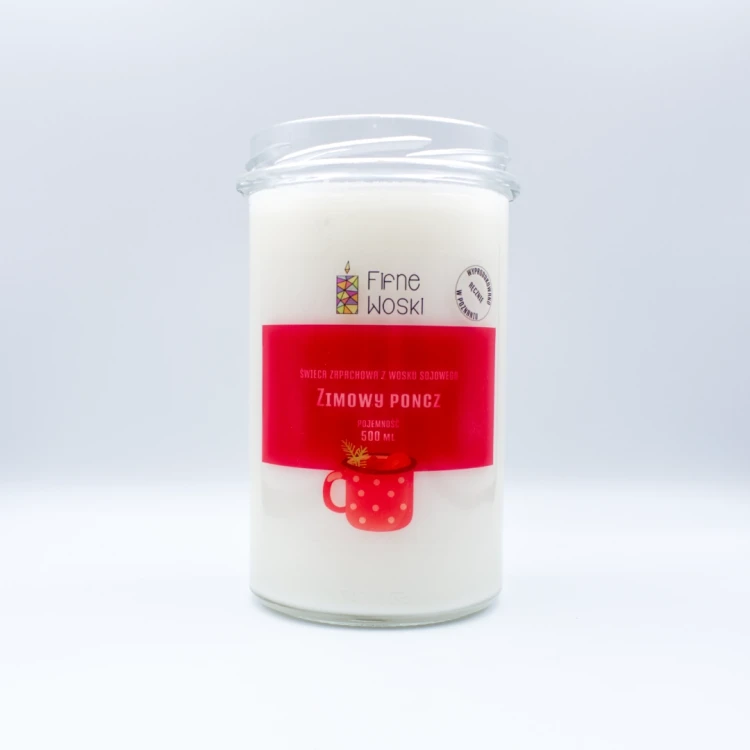 fifne woski świeca sojowa zimowy poncz świeca 500 ml 4.webp