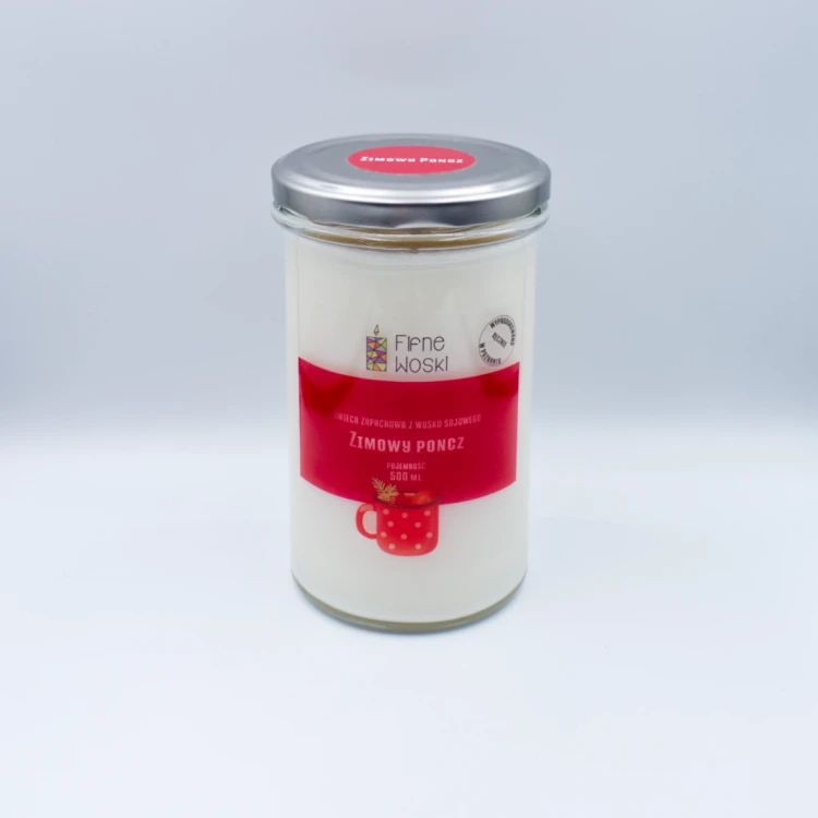 fifne woski świeca sojowa zimowy poncz świeca 500 ml 3.webp