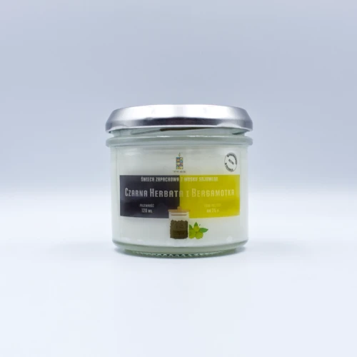 Fifne Woski CZARNA HERBATA I BERGAMOTKA - świeca sojowa 100 ml