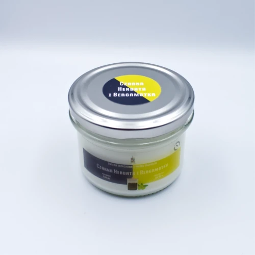 Fifne Woski CZARNA HERBATA I BERGAMOTKA - świeca sojowa 200 ml