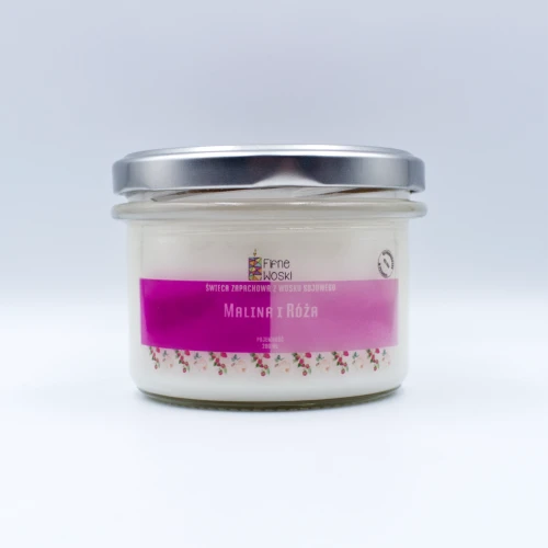 Fifne Woski  MALINA I RÓŻA świeca sojowa 200 ml
