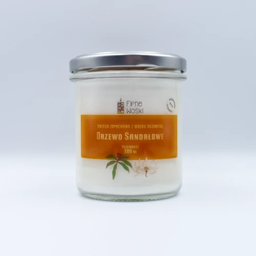 Fifne Woski DRZEWO SANDAŁOWE świeca sojowa 300 ml