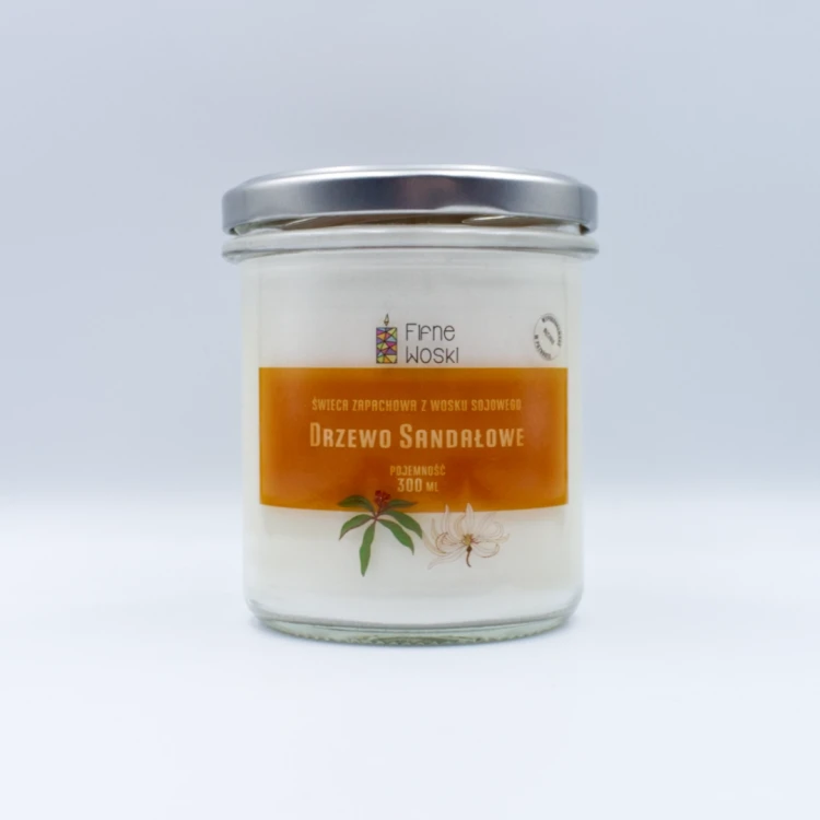 Fifne Woski DRZEWO SANDAŁOWE świeca sojowa 300 ml