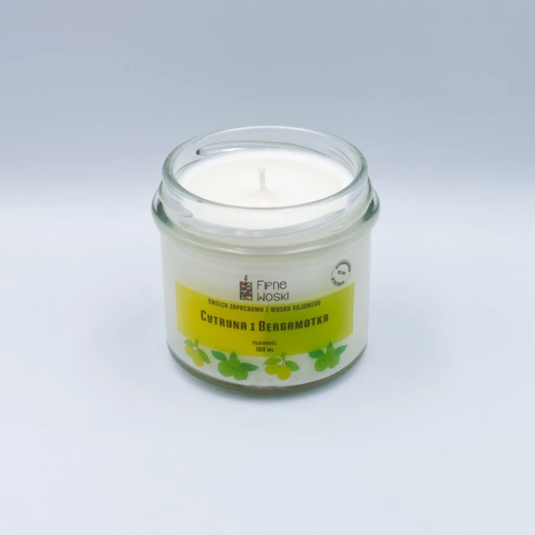Fifne Woski CYTRYNA I BERGAMOTKA Świeca sojowa 100 ml 3.webp