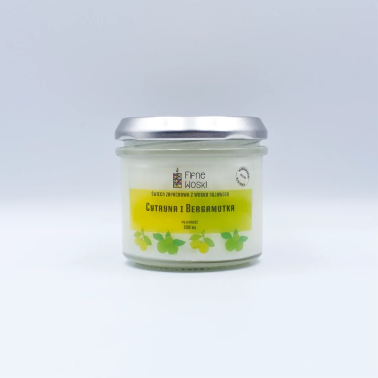 Fifne Woski CYTRYNA I BERGAMOTKA Świeca sojowa 100 ml.webp