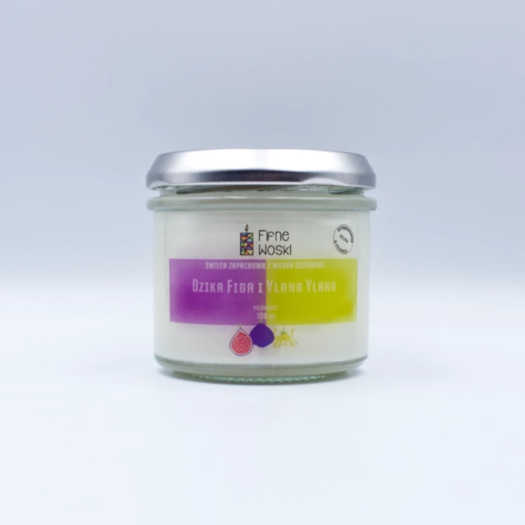 Fifne Woski DZIKA FIGA I YALNG YLANG  świeca sojowa 100 ml.webp