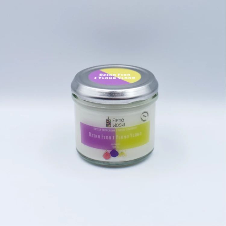Fifne Woski DZIKA FIGA I YALNG YLANG  świeca sojowa 100 ml 1.webp