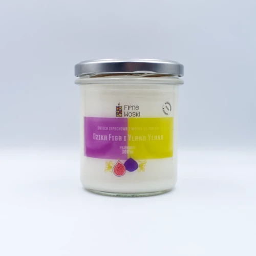 Fifne Woski DZIKA FIGA I YALNG YLANG  świeca sojowa 300 ml.webp
