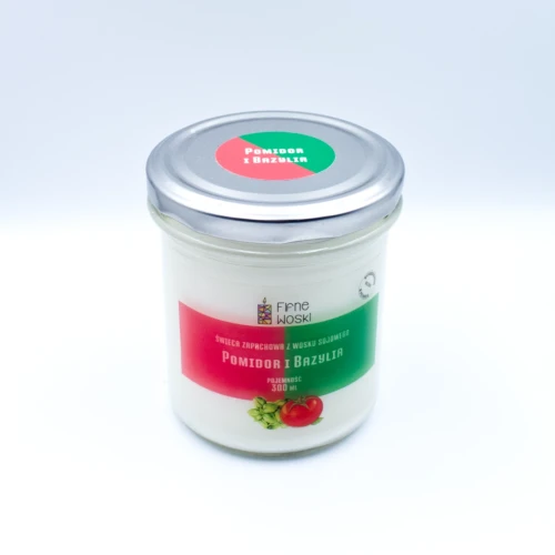 Fifne Woski POMIDOR I BAZYLIA świeca sojowa 300 ml 3.webp