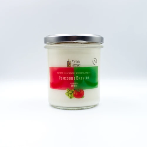 Fifne Woski POMIDOR I BAZYLIA świeca sojowa 300 ml.webp