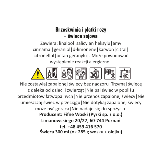 Brzoskwinia i Płatki Róży – świeca sojowa na Dzień Matki