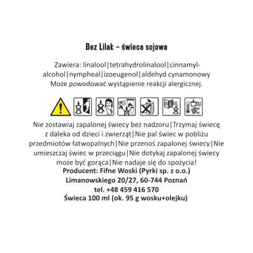 BEZ LILAK – Średnia świeca sojowa w słoiku