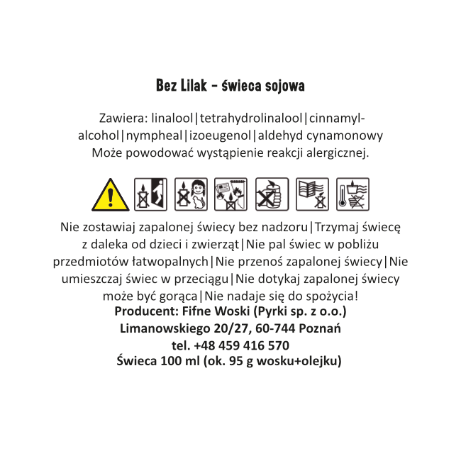 BEZ LILAK – Średnia świeca sojowa w słoiku