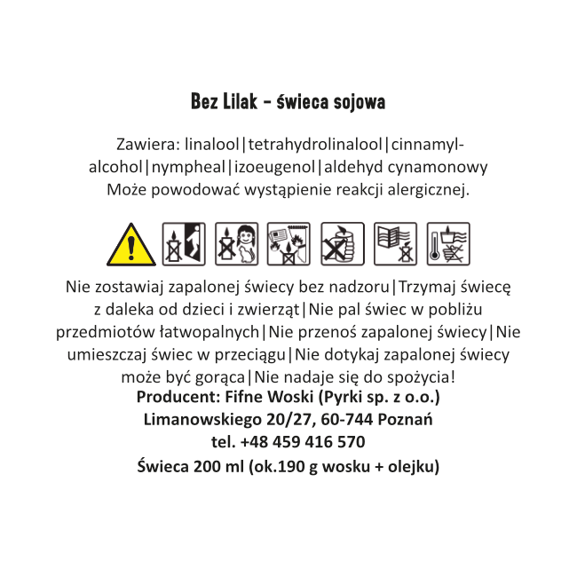 BEZ LILAK – Duża świeca sojowa w słoiku