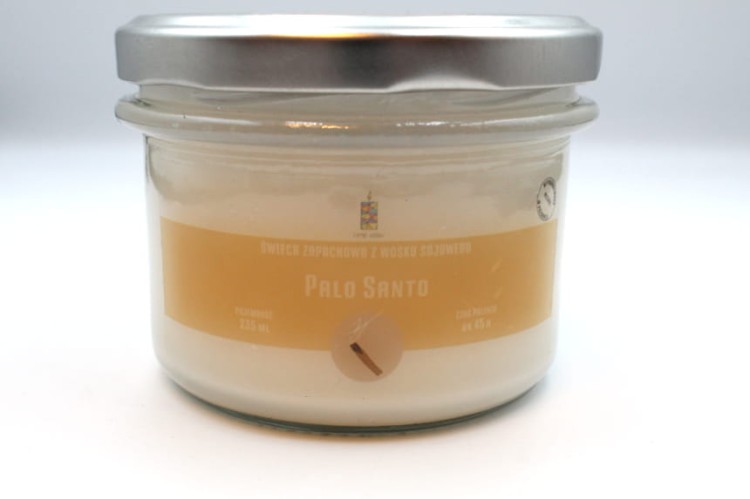 PALO SANTO – Duża świeca sojowa w słoiku