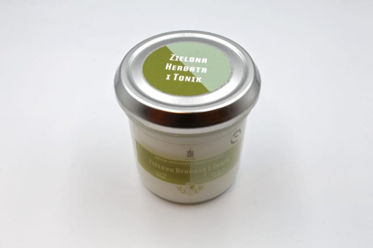 ZIELONA HERBATA I TONIK – Średnia świeca sojowa w słoiku