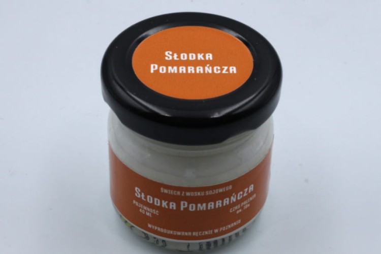 SŁODKA POMARAŃCZA – Mała świeca sojowa w słoiku