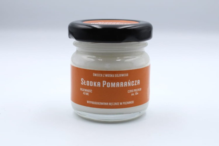 SŁODKA POMARAŃCZA – Mała świeca sojowa w słoiku