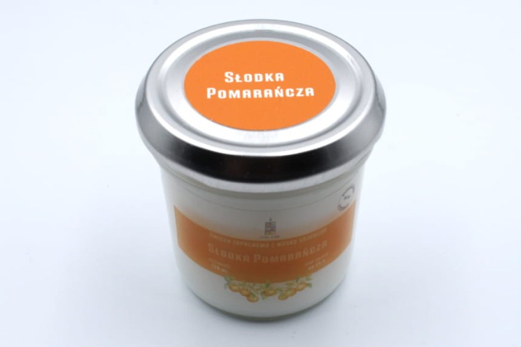 SŁODKA POMARAŃCZA – Średnia świeca sojowa w słoiku