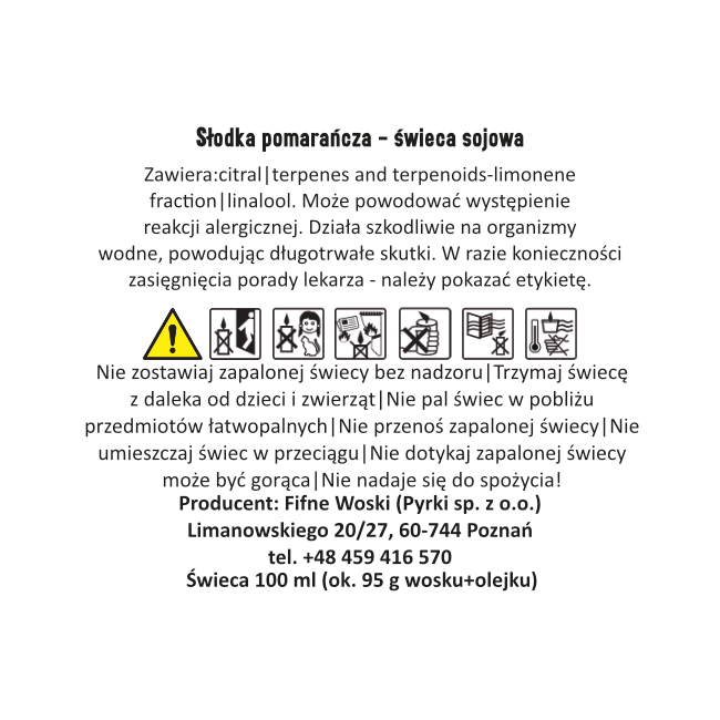 SŁODKA POMARAŃCZA – Średnia świeca sojowa w słoiku