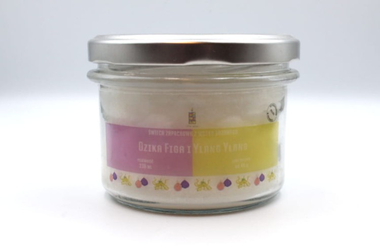 DZIKA FIGA I YLANG YLANG – Duża świeca sojowa w słoiku