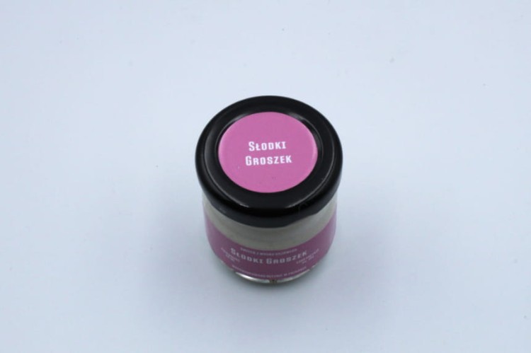 SŁODKI GROSZEK – Mała świeca sojowa w słoiku