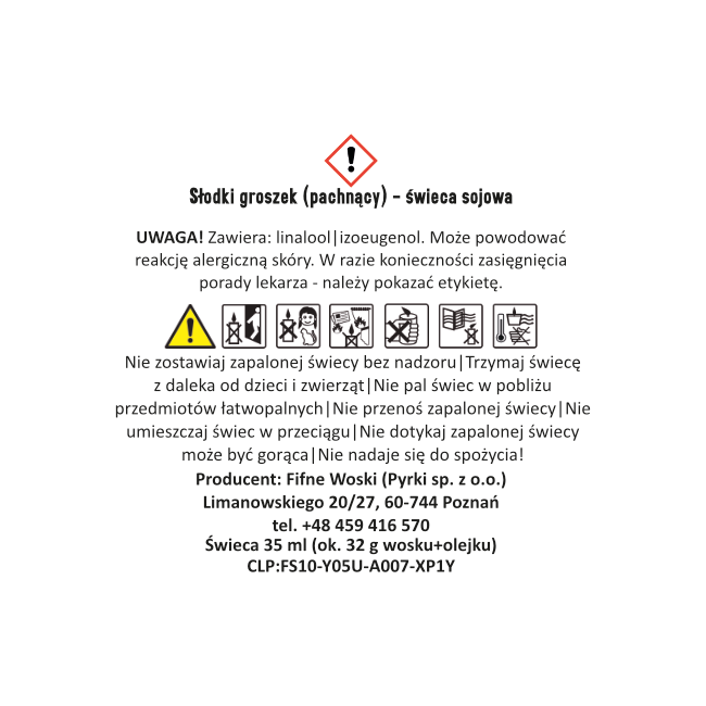SŁODKI GROSZEK – Mała świeca sojowa w słoiku